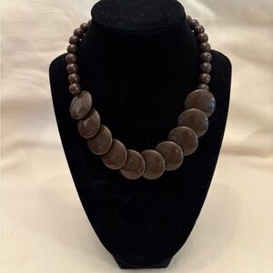 Elegant Brown Beaded Necklace